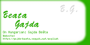 beata gajda business card