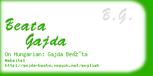beata gajda business card